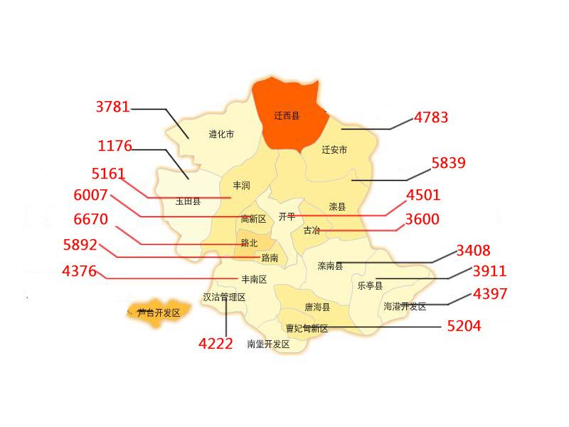 唐山小区分布图揭示城市居住格局新面貌